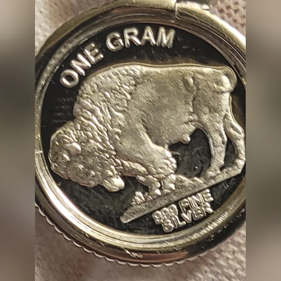 .999 Pendant Buffalo Nickel w/ .925 Silver Necklace [22"] 1mm Snake Chain - Picture 4 of 6